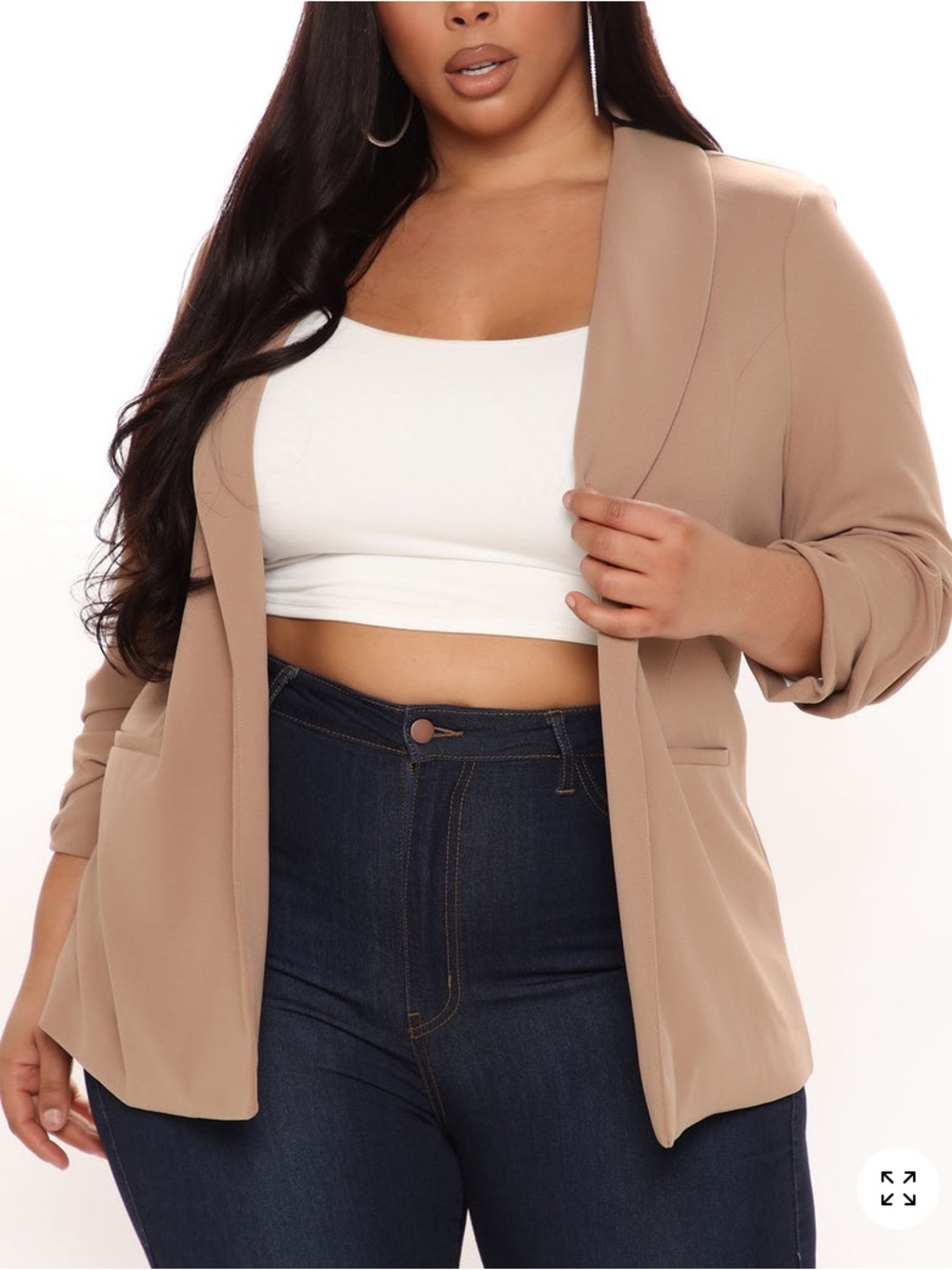 The Harlow Blazer in Taupe